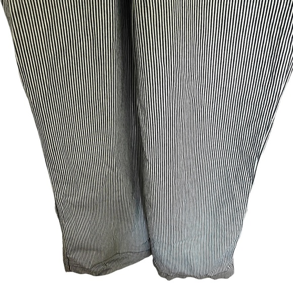 AlexaChung Blue White Stripe Zip Front Dungarees Overalls Size 27 - Picture 7 of 16